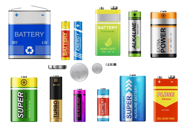 batteries accumulators button cells vector 600nw 1655506417